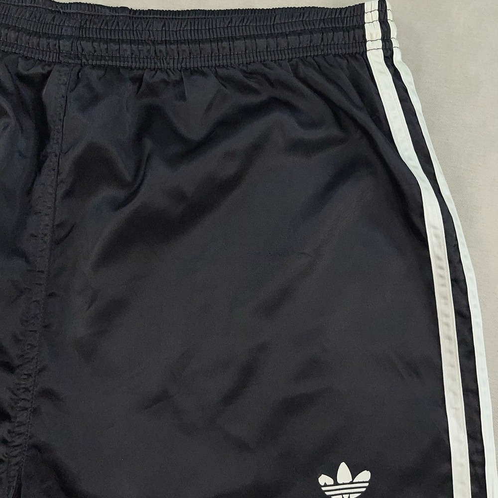 Vintage Adidas Nylon Shorts 80s M Sprinter Shiny Satin Retro Glanz Vigo Soccer - Picture 13 of 16
